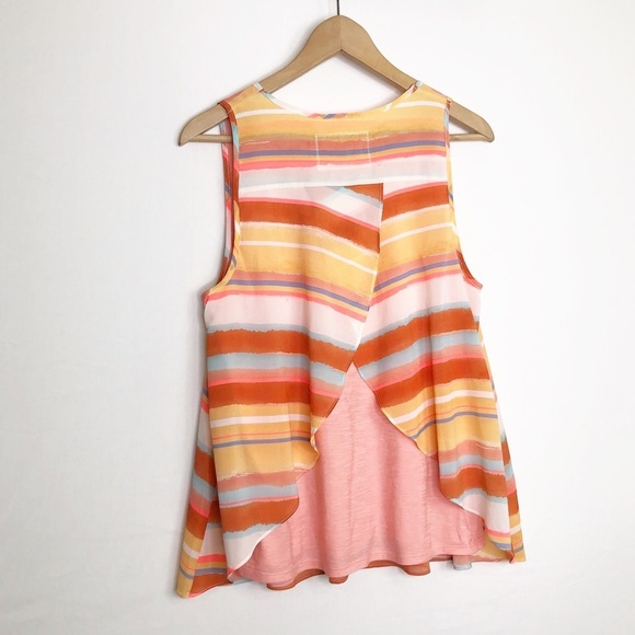 Meadow Rue Merlon split back, overlay blouse - Picture 5 of 12